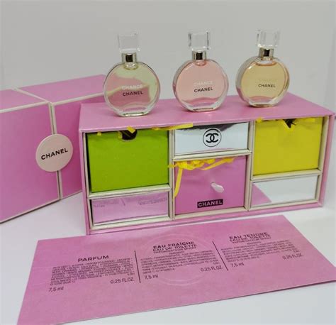 chanel mini perfume samples|chanel miniature perfume gift set.